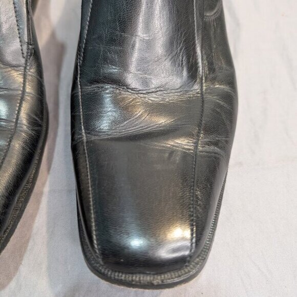 Christian Dior Black Leather Men Slip On Loafers Size 9 - Picture 4 of 11